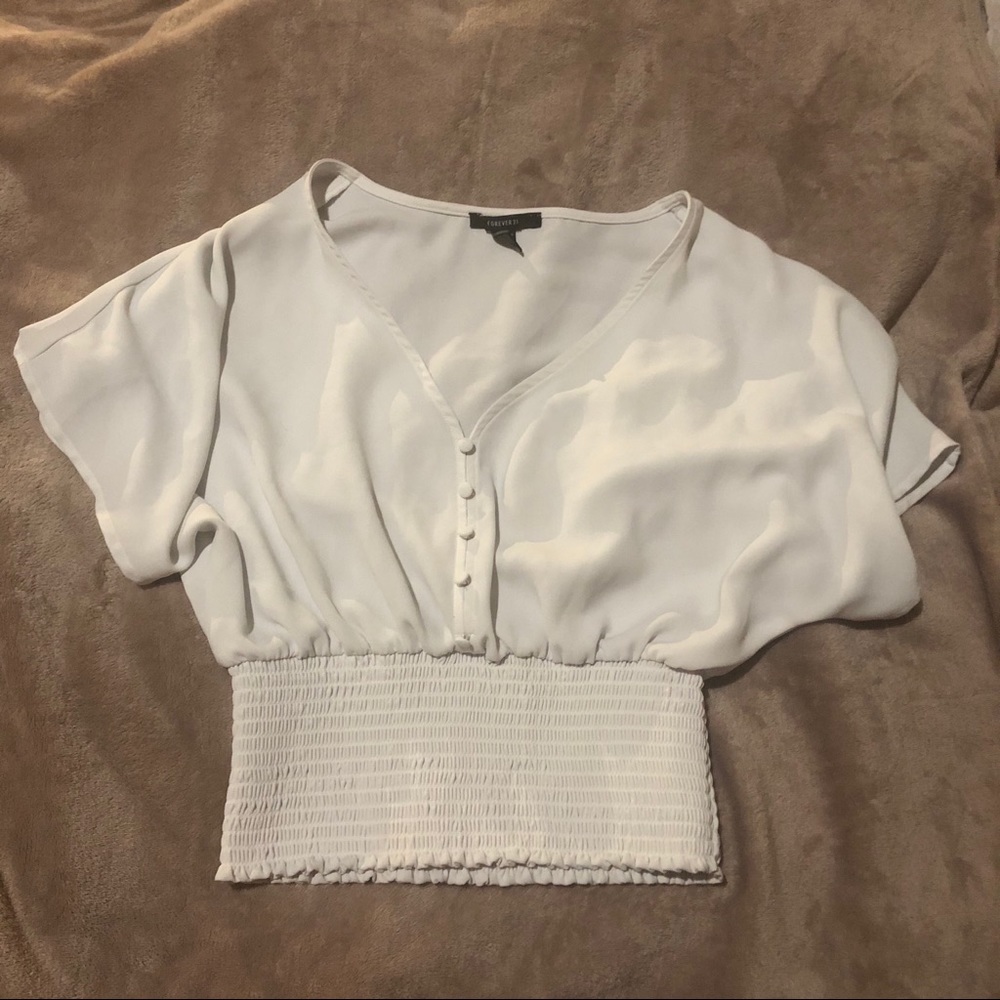 Forever 21 Button-Accent Top